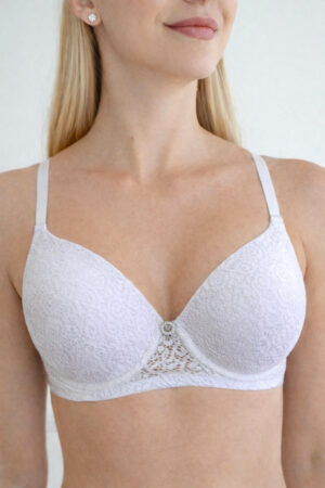 חזיית תחרה קאפ רך D מידות גדולות-3 צבעים