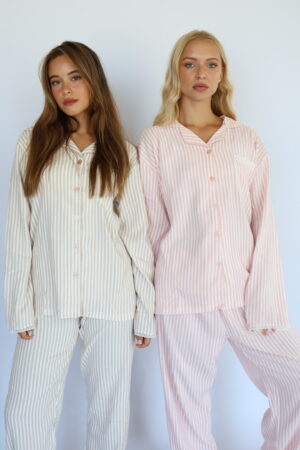 סט מכופתרת crink stripes