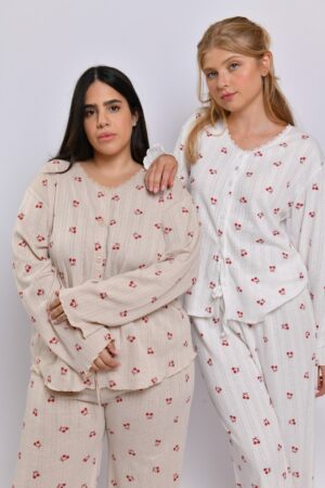 ג'קארד מכופתרת Mon cherry