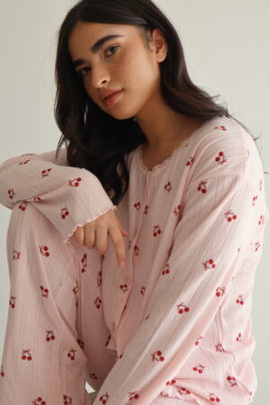 ג'קארד מכופתרת Mon cherry