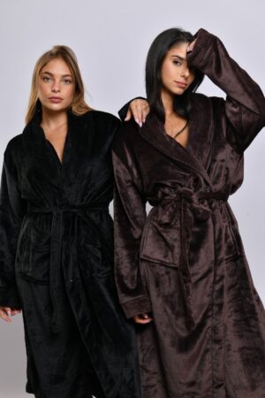 חלוק ארוך פליז אלגנט