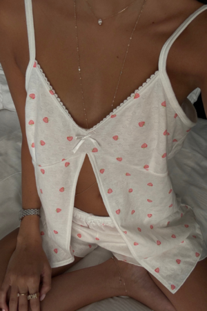 סט strawberry Fit ג’קארד